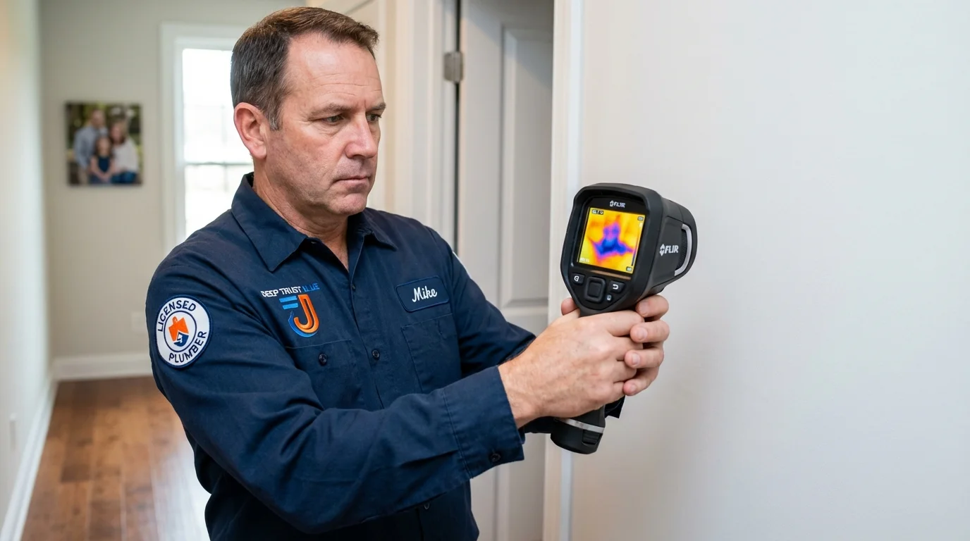 Thermal imaging leak detection by Johns Plumbing LLC in Hillsborough